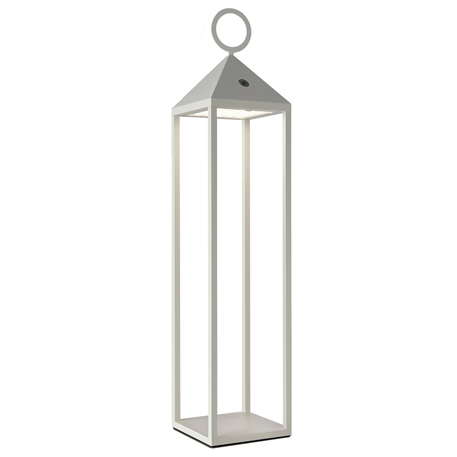 Utendørs LED-bordlampe Cargo, hvit, høyde 67 cm