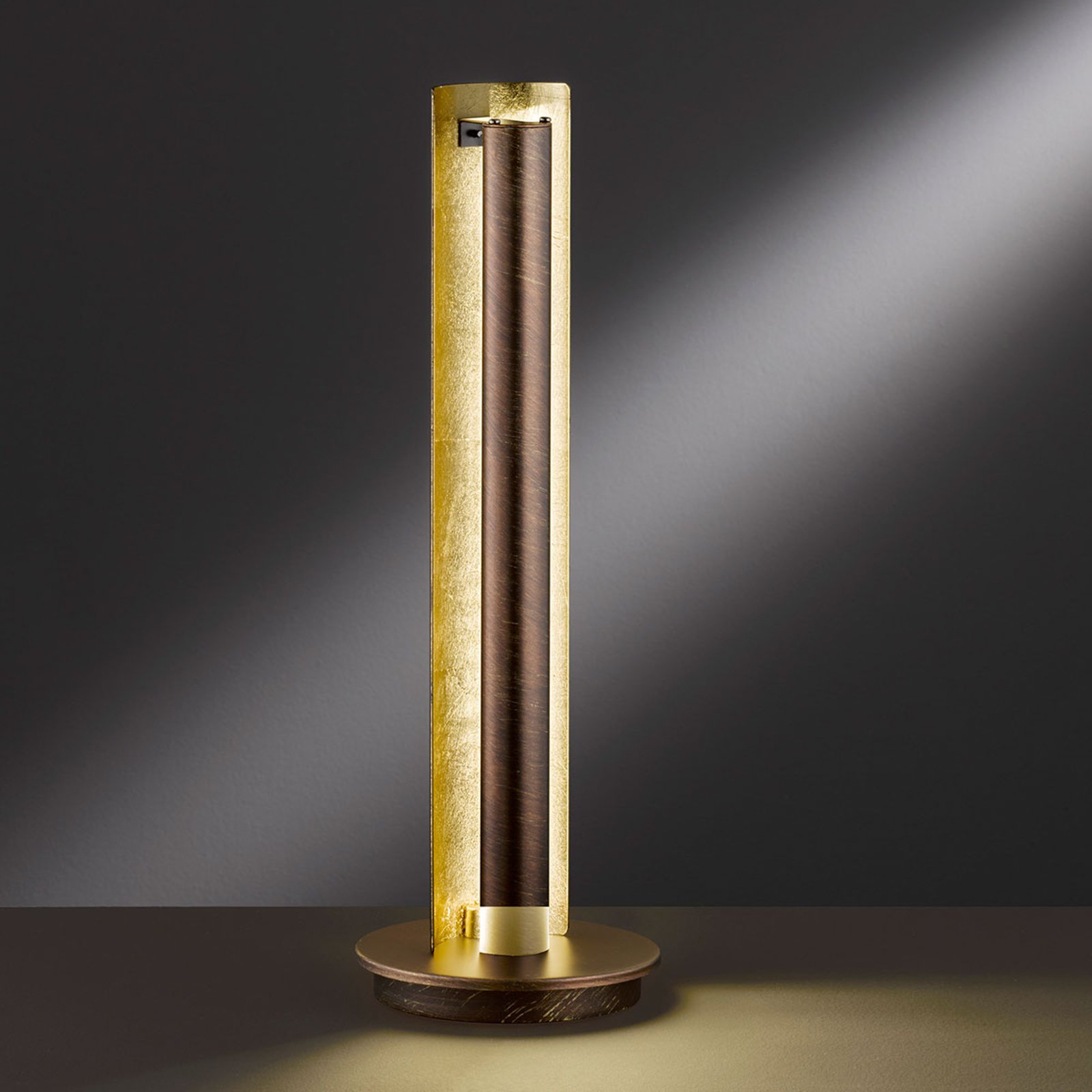 LED-bordlampe Lyon med gullaksent