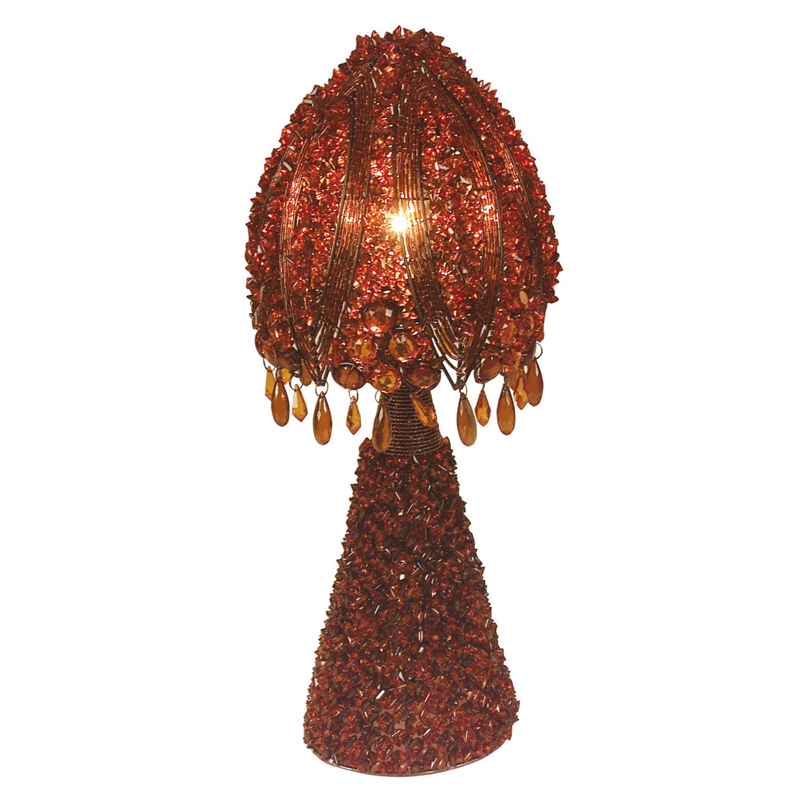 Bordlampe Perla, 45 cm rød
