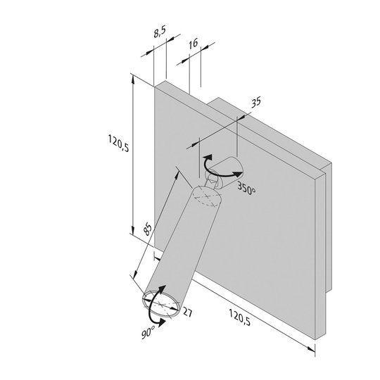 Leselampe BL1-LED, innf./utenp.lig., svart