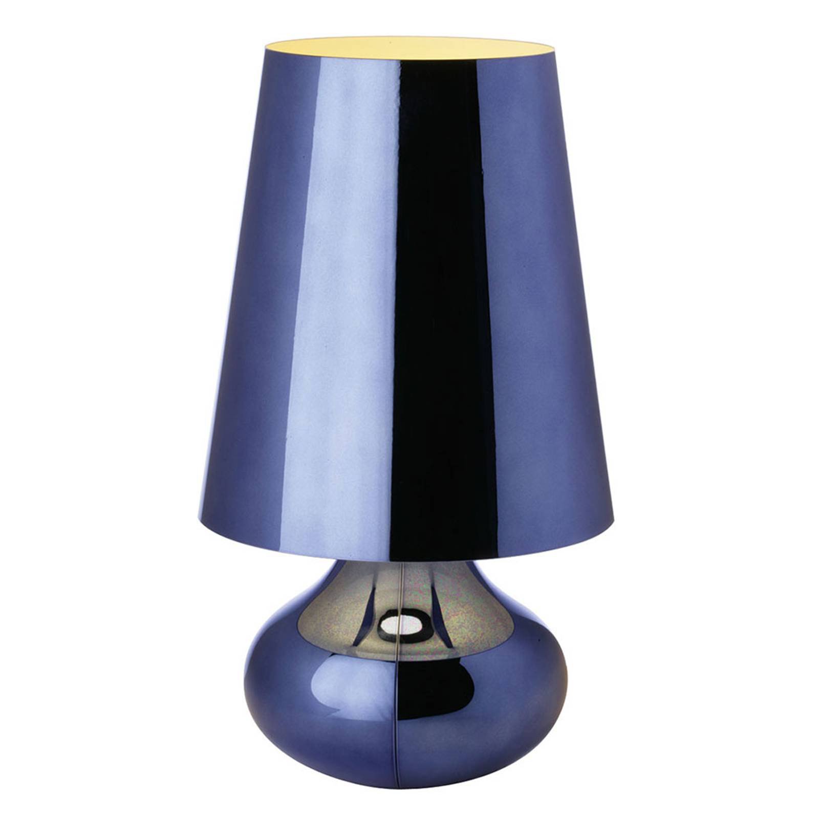 Nattbordslampe Cindy med LED, metallisk blå
