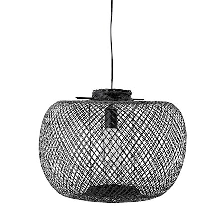 Pendel Lampe Svart Bambus