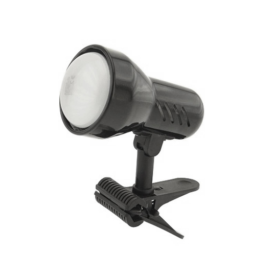 Klemmelampe KD Black med plugg, fatning E27