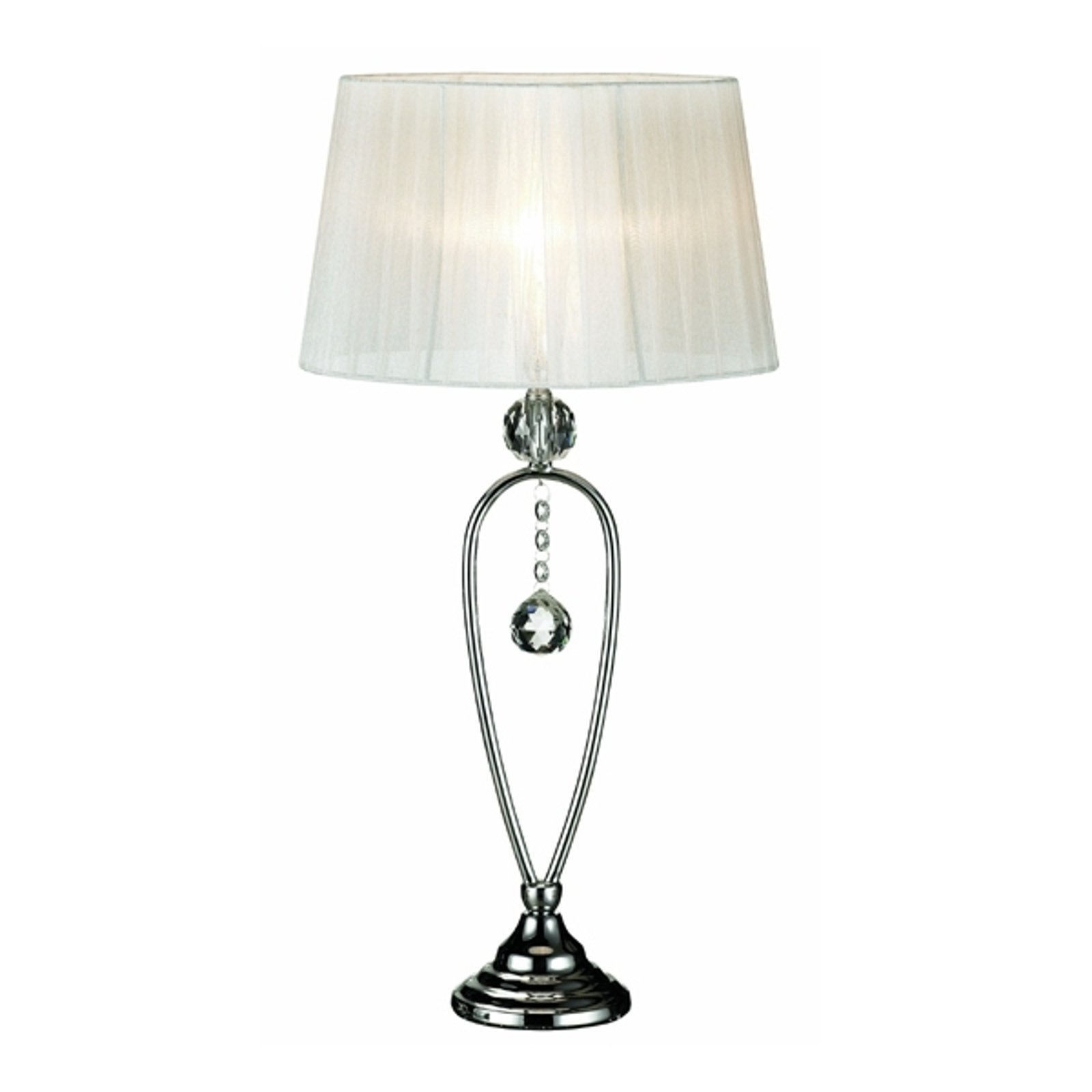 Elegant briljant bordlampe Christinehof, hvit