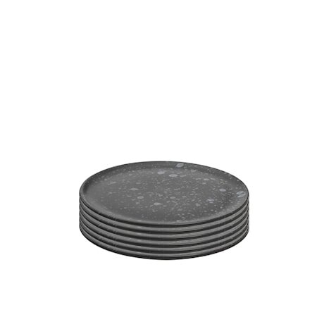 Raw Desserttallerken 20 cm Svart 6 stk.