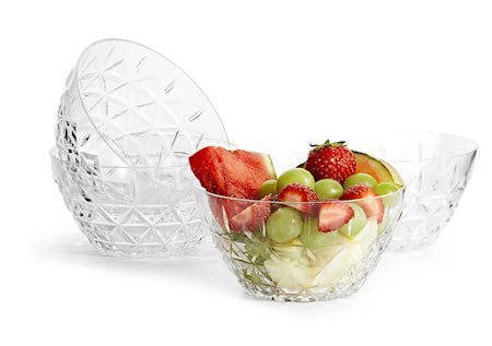 Piknik Skål Transparent 12cm 4-pakning