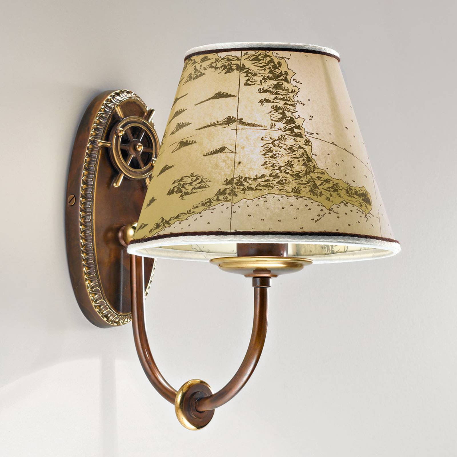Maritim Nautica vegglampe med ett lys på 25 cm