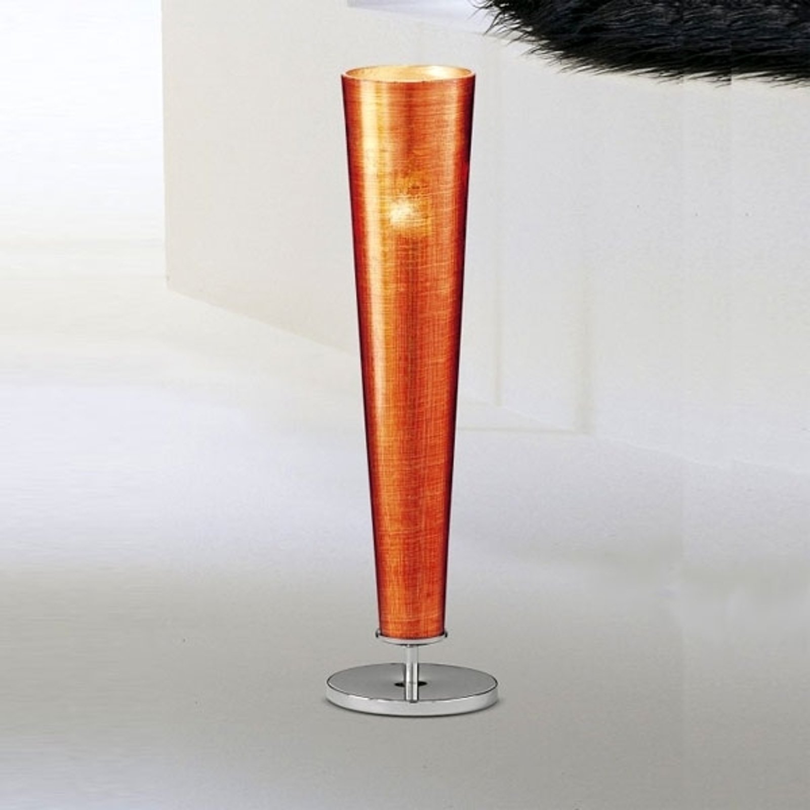 Attraktiv bordlampe GOLD FIRE, oransje