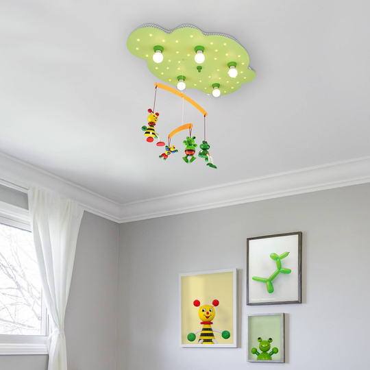 Taklampe Frosk med uro