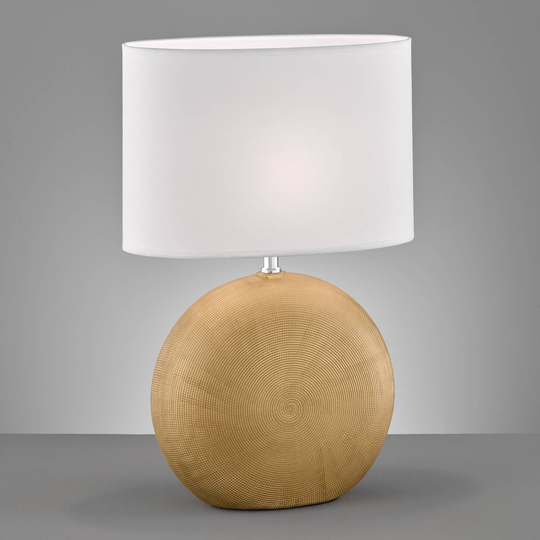 Foro bordlampe, gull/hvit, høyde 53 cm