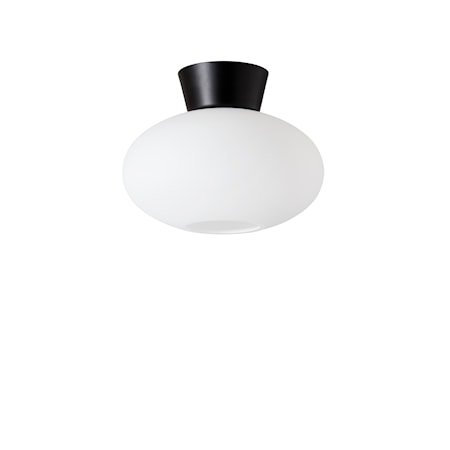 Bullo Plafond Mattsvart Opalglass 27 cm