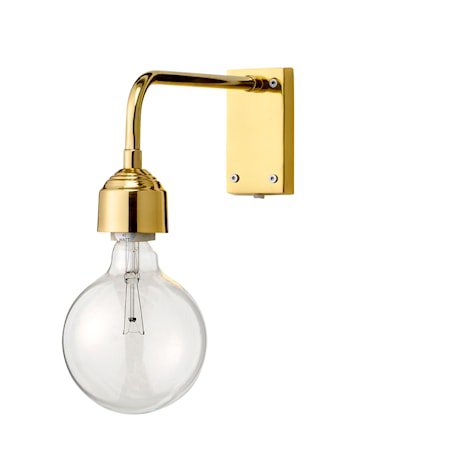 Vegglampe Gull Metall 13x27cm