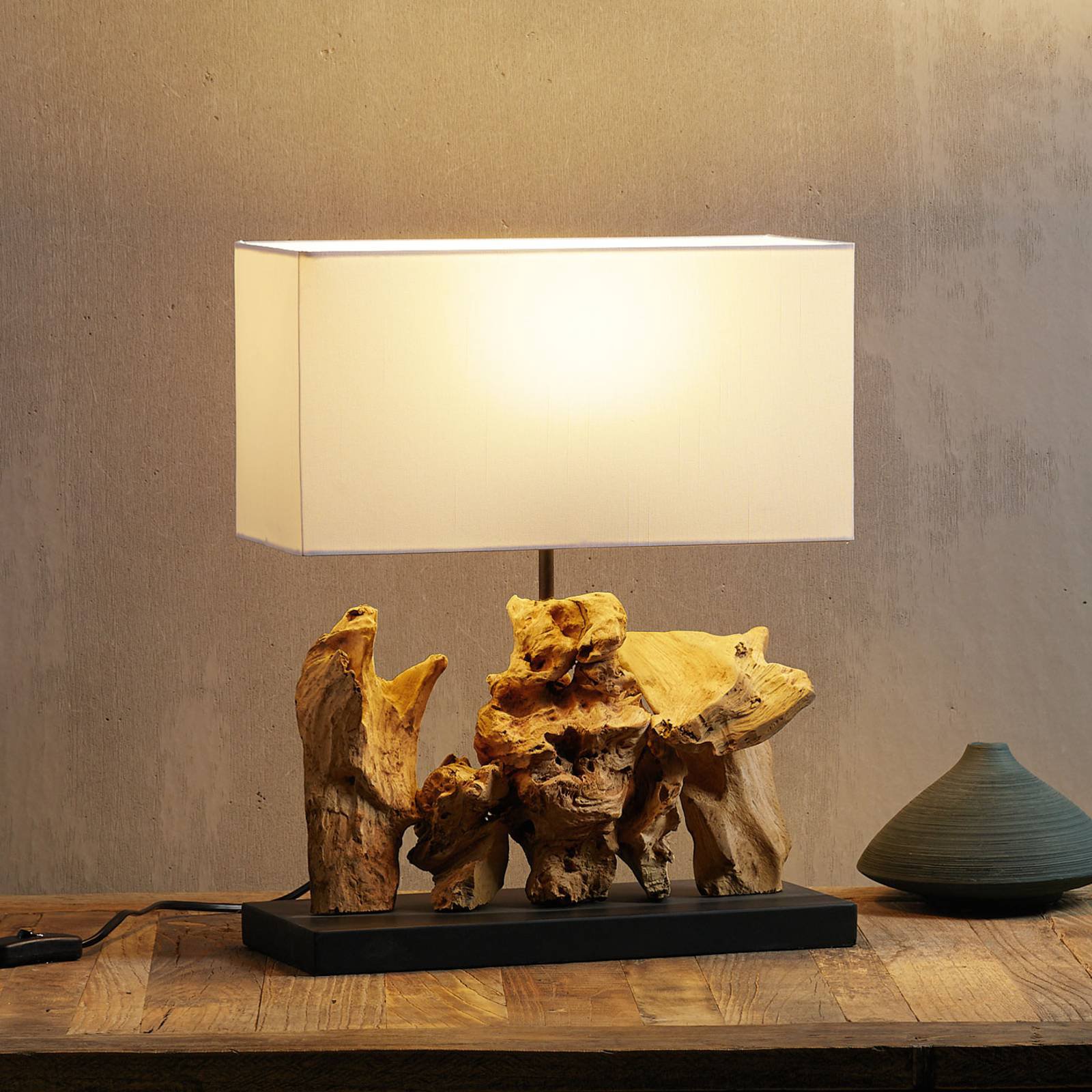KARE Nature Vertical bordlampe fot av drivved