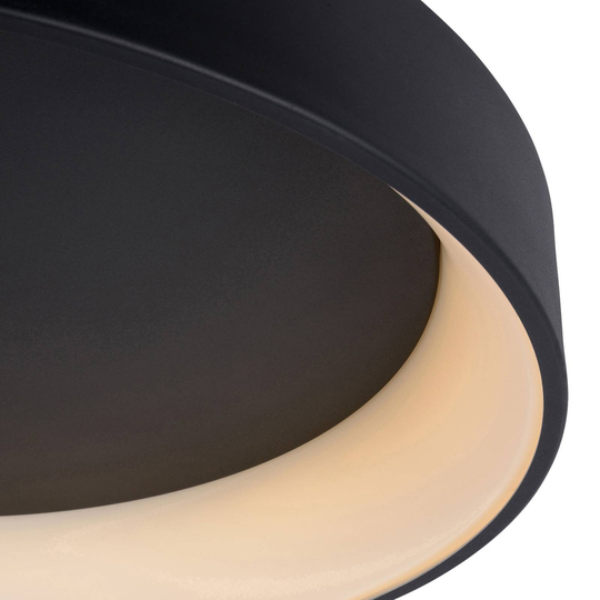 LED-taklampe Talowe, svart, Ø 80 cm