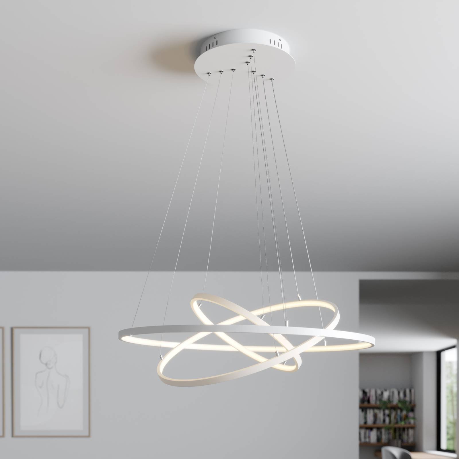 Lindby Philline LED-hengelampe, Ø 80 cm