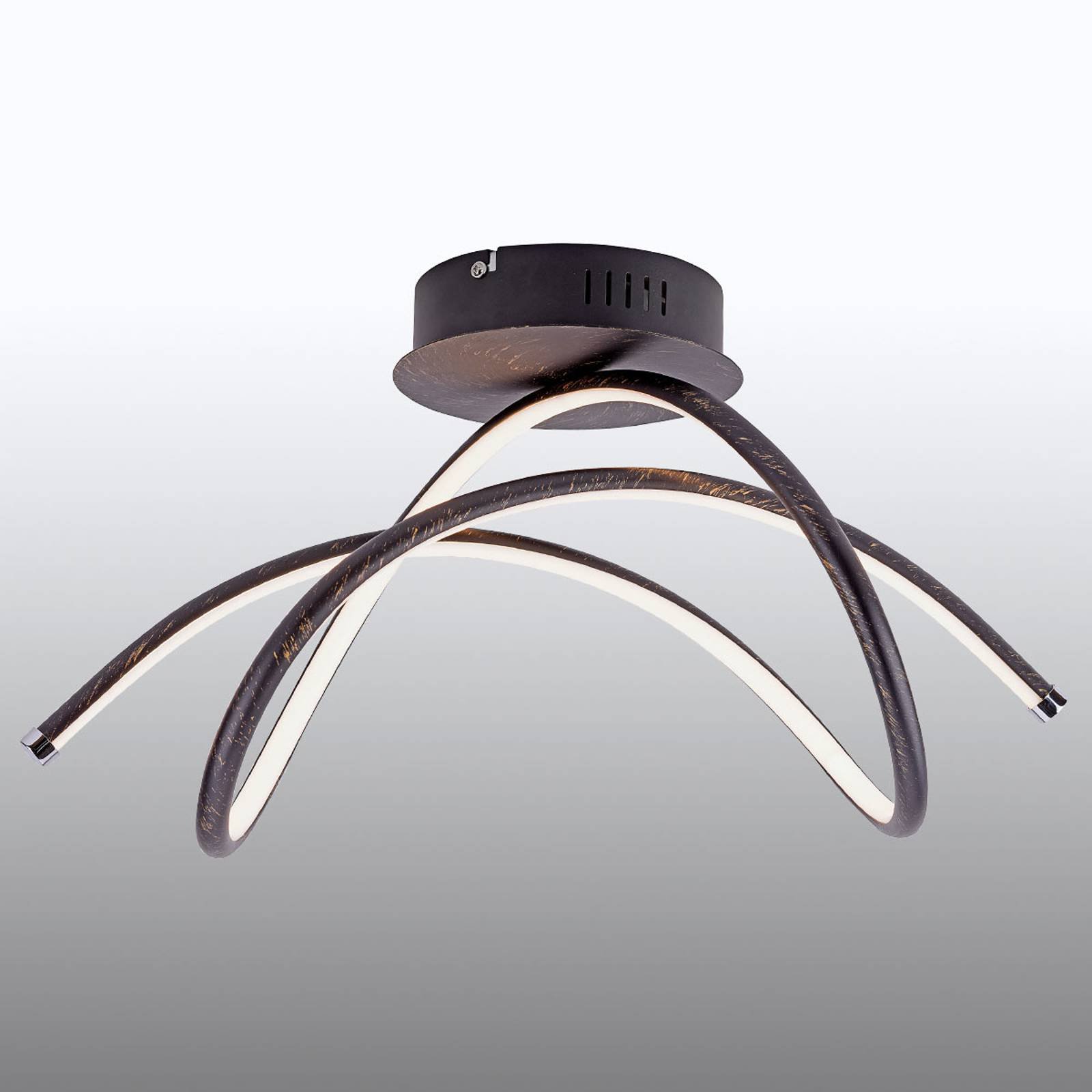 LED-taklampe Violetta, livfull, rust