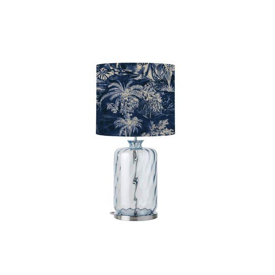 EBB & FLOW Pillar bordlampe, Palms indigo/blue