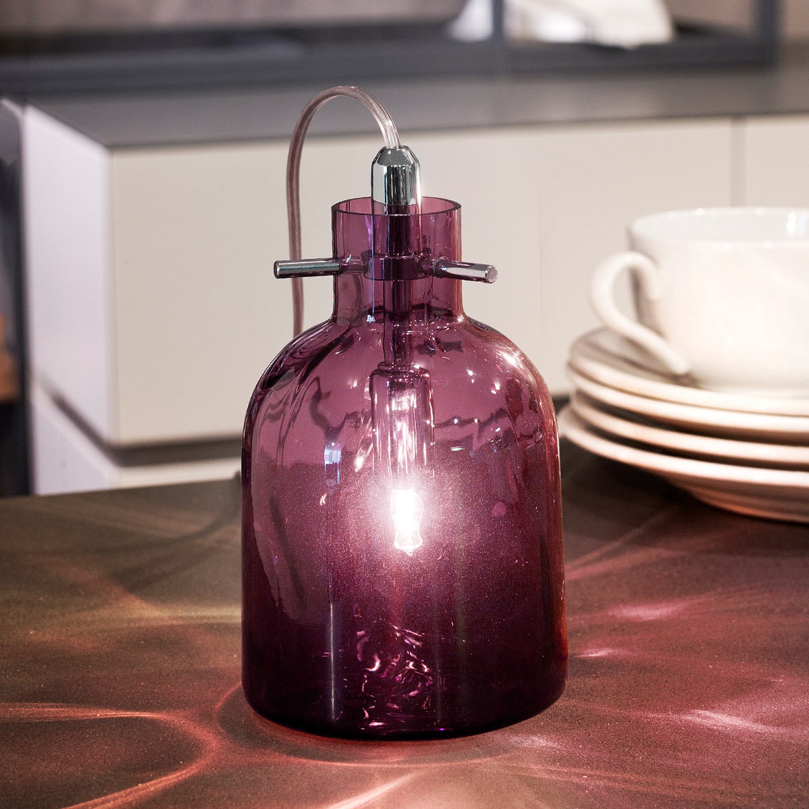Bossa Nova bordlampe, 11 cm ametyst