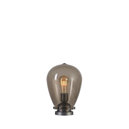Dolores Bordlampe oksidert grå Røykfarget Glass