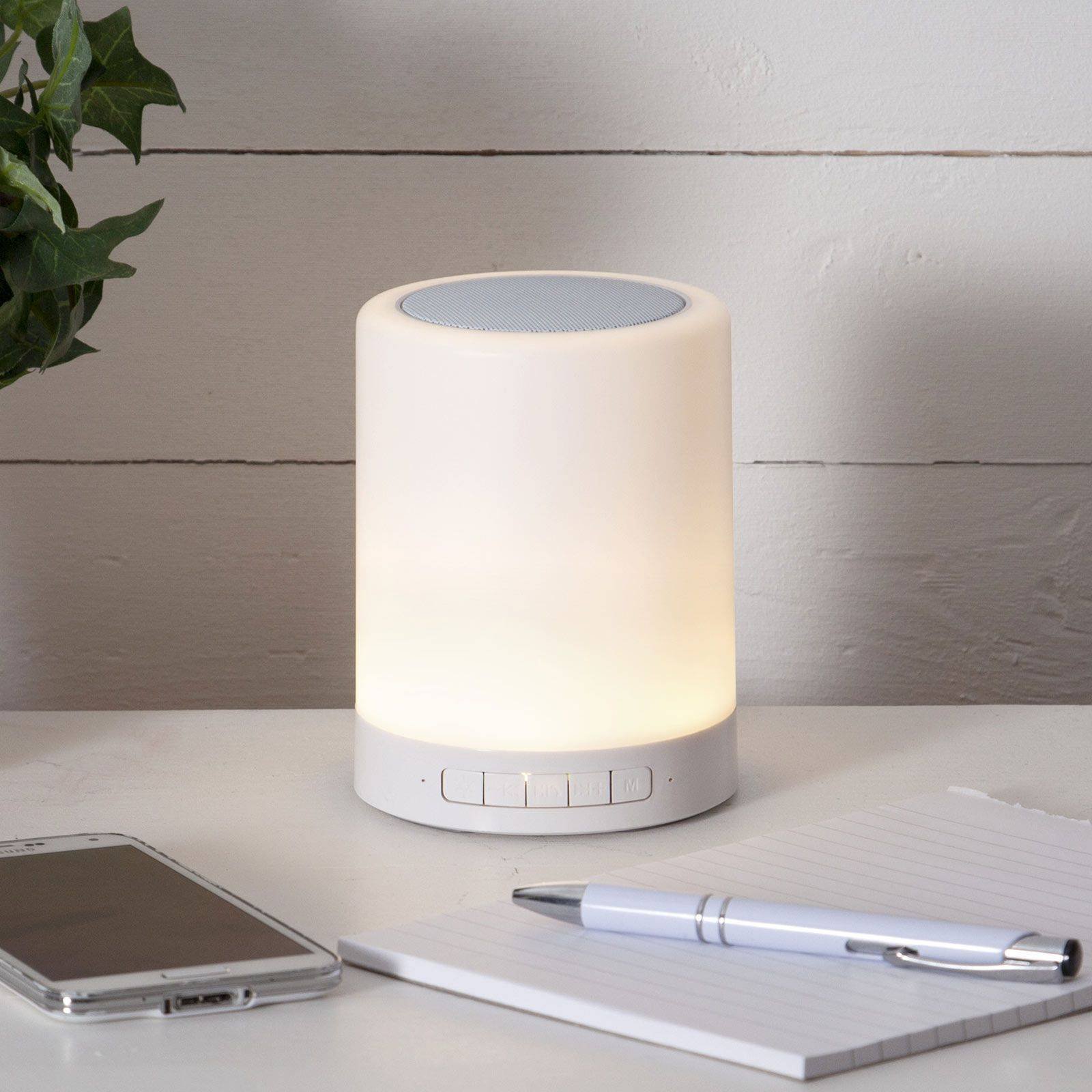 LED-bordlampe 362-81 med RGBW og høyttaler