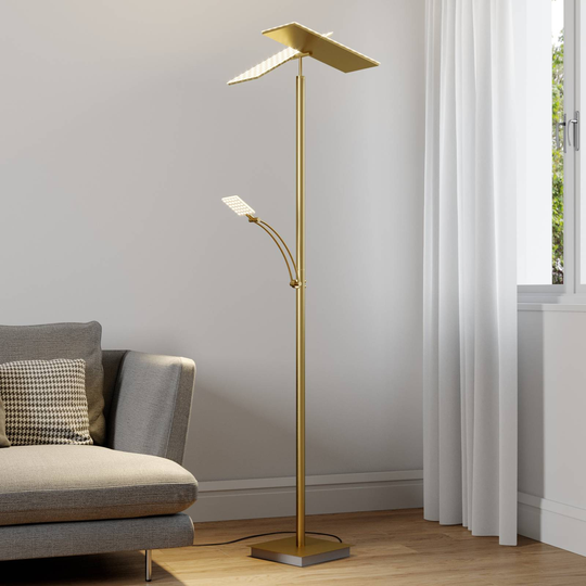 Lucande LED-uplight Parthena, messing