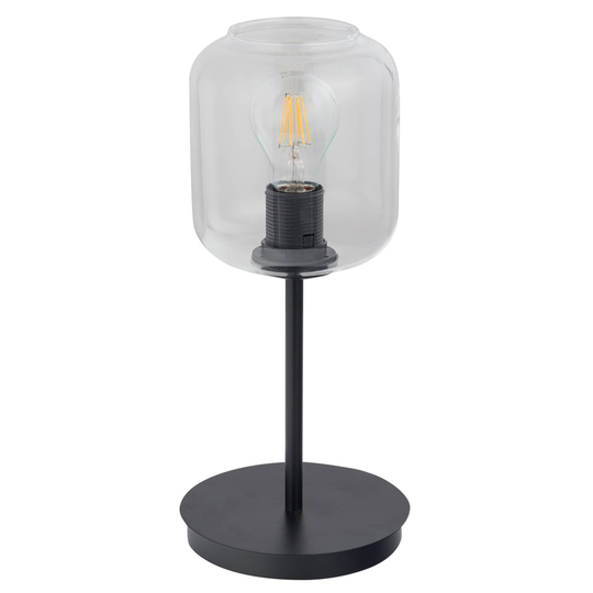 Kanja bordlampe, svart/klar