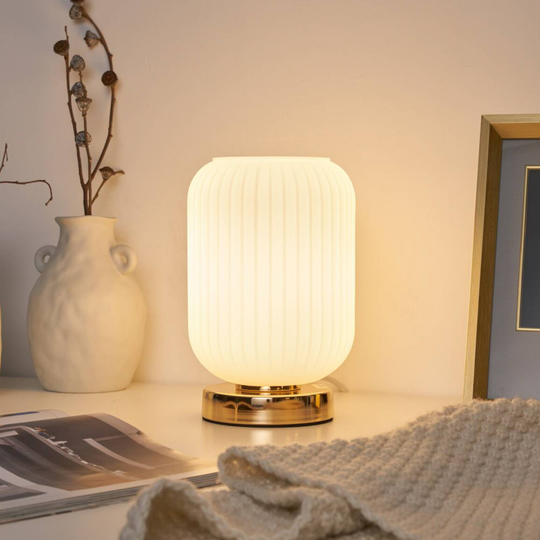 Pauleen Noble Purity bordlampe med hvitt glass