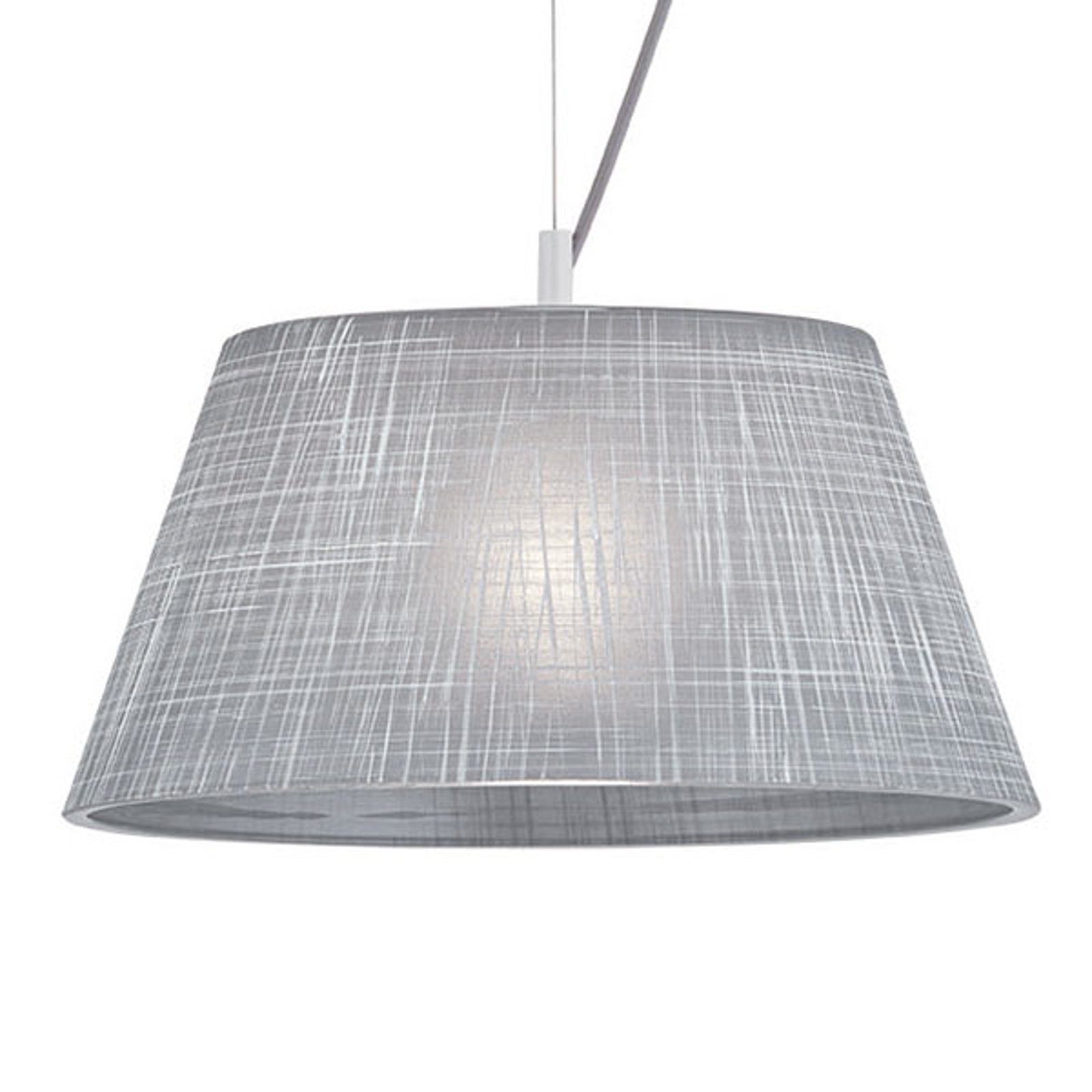 Grå glass-hengelampe Ester i lindesign