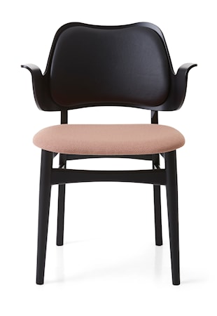 Gesture stol Fresh Peach svartlakkert bøk