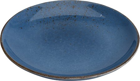 Tallerken, Steintøy, 20,5 cm, mørkeblå