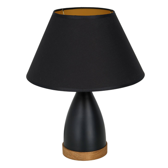 Bordlampe Strelo med tredetaljer på foten
