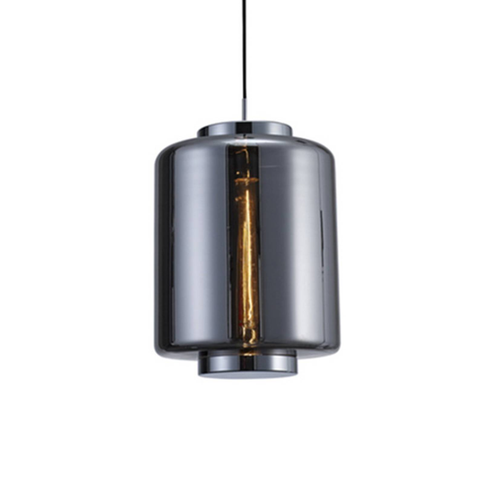 Jarras hengelampe av glass Ø 30 cm, krom