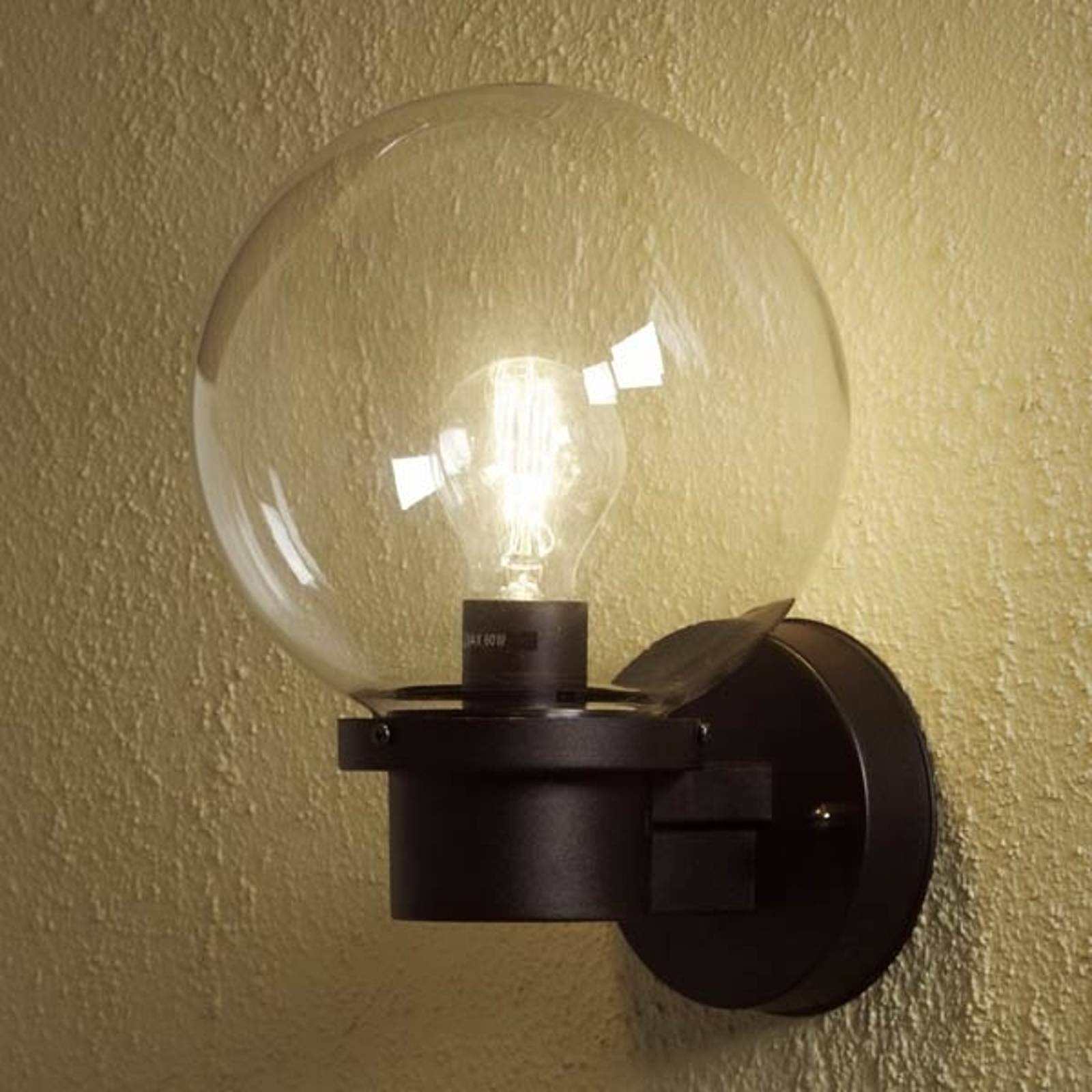 Svart utendørs NEMI vegglampe uten sensor