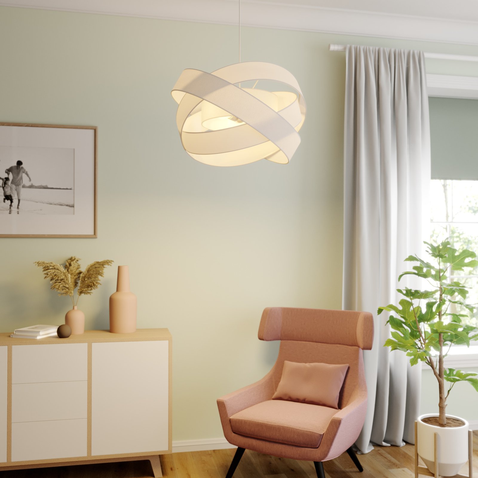 Lindby Simaria pendellampe, hvit