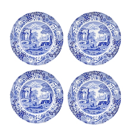 Blue Italian tallerken 27 cm 4-pakning