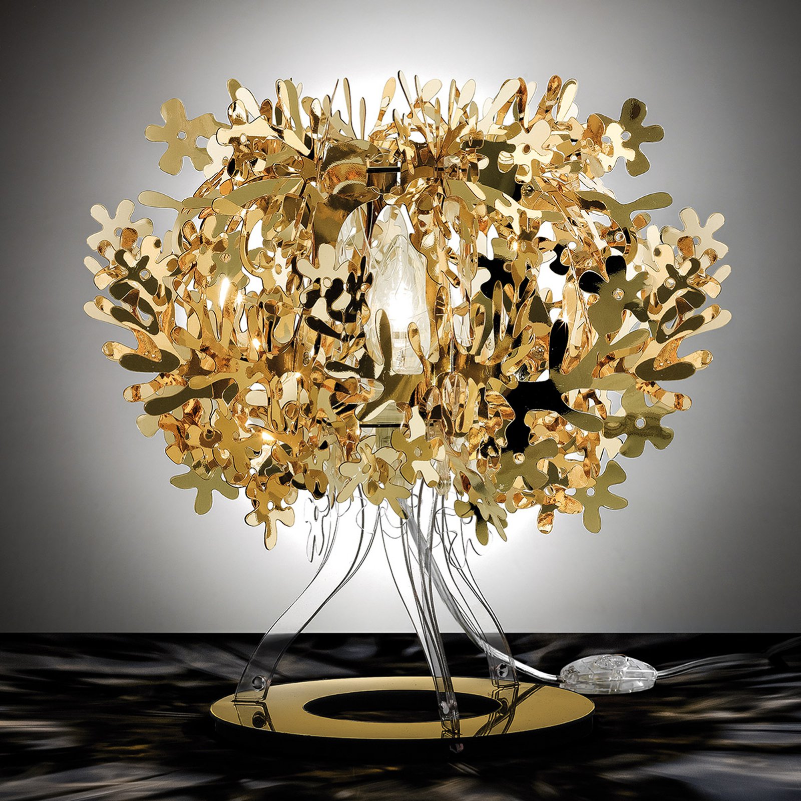 Fiorellina - designer-bordlampe i gull