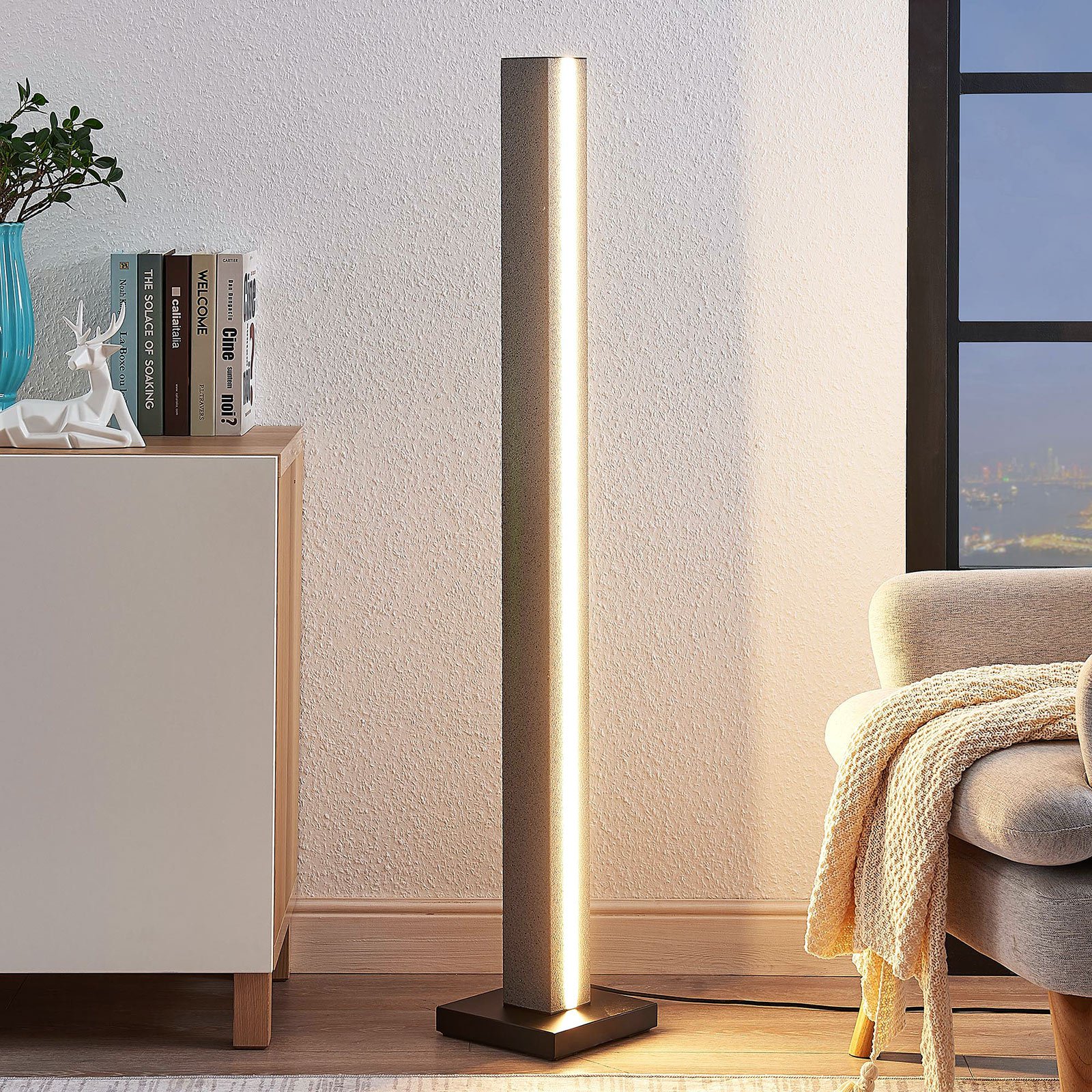Lucande Alyssa LED-gulvlampe med dimmer