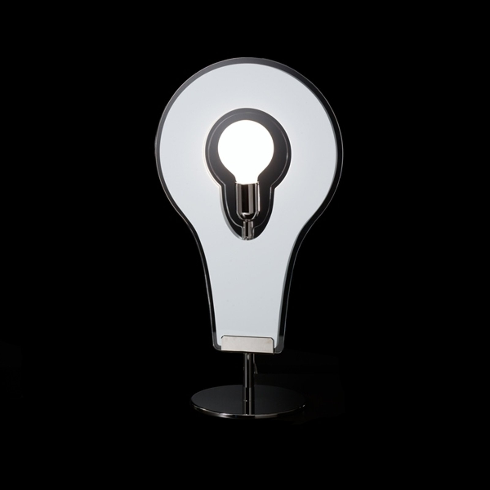 Grandiøs bordlampe Flat 60, hvit