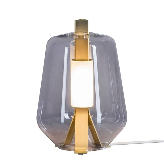 Prandina Luisa T1 bordlampe 2 700 K messing/røyk