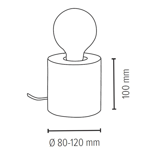 Envolight Terra bordlampe, mørk furu
