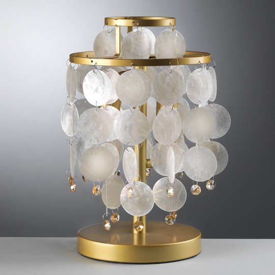 Ruben bordlampe med perlemorskiver