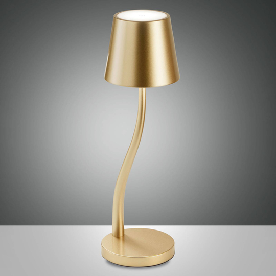 LED-bordlampe Judy, batteri, IP54, gull