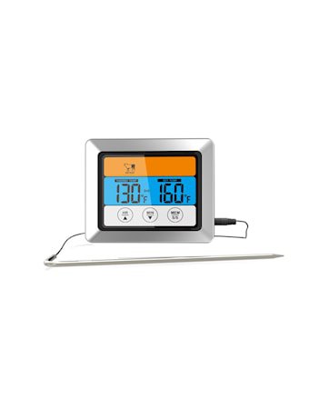 Steketermometer svart digital med ledning