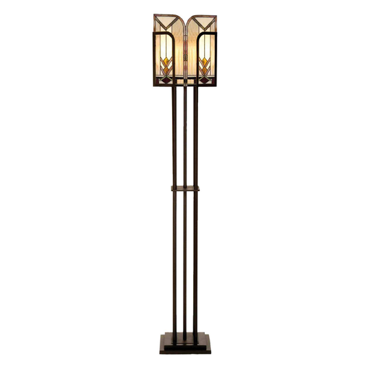 Stålampe Madison med Tiffany-design