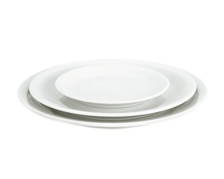 Bourges tallerken flat hvit, Ø 24 cm