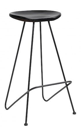 Barstol i tre 72 cm - Svart