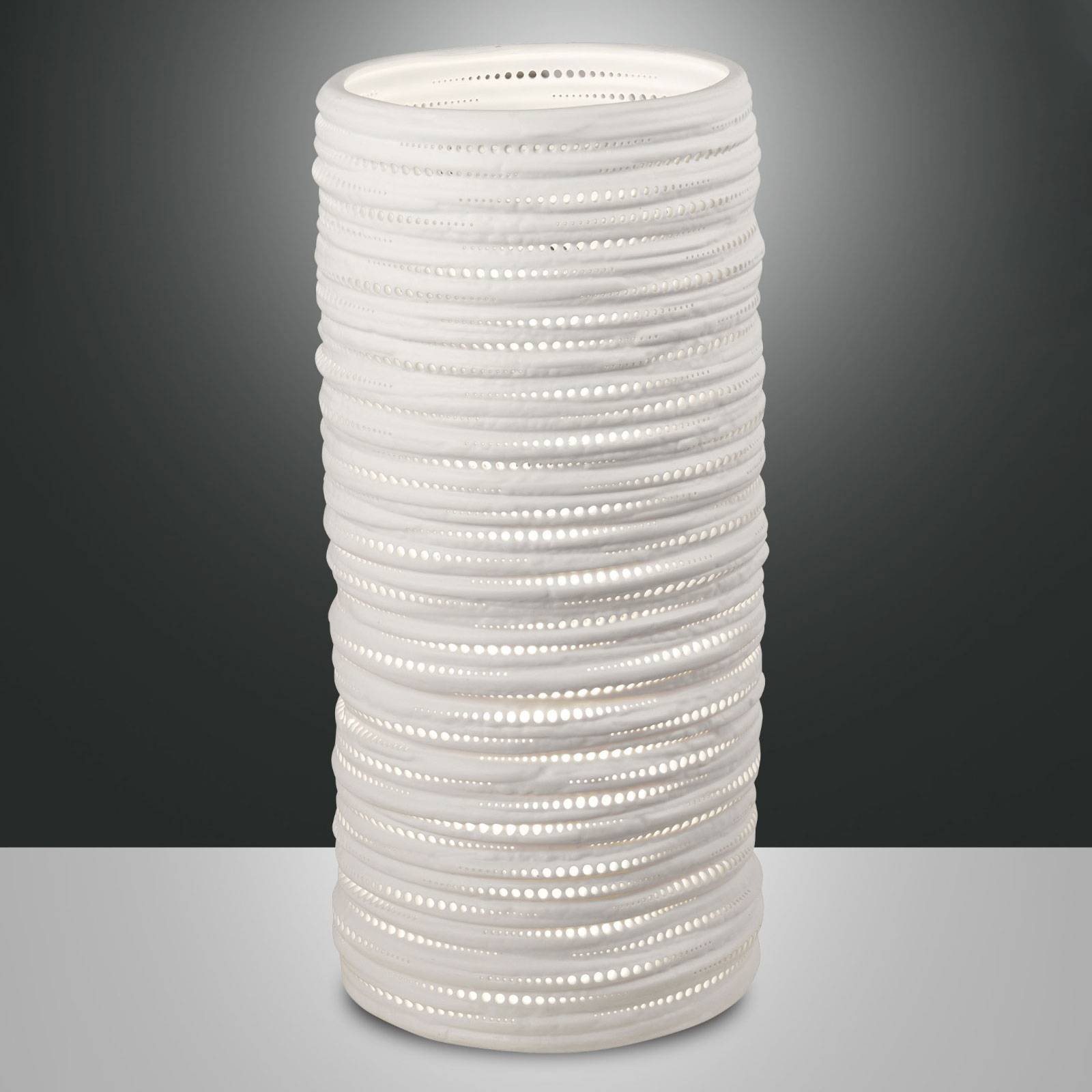 Bordlampe Marbella av keramikk, høyde 37 cm