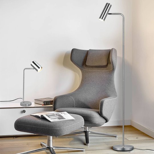 Bordlampe Marley, matt nikkel