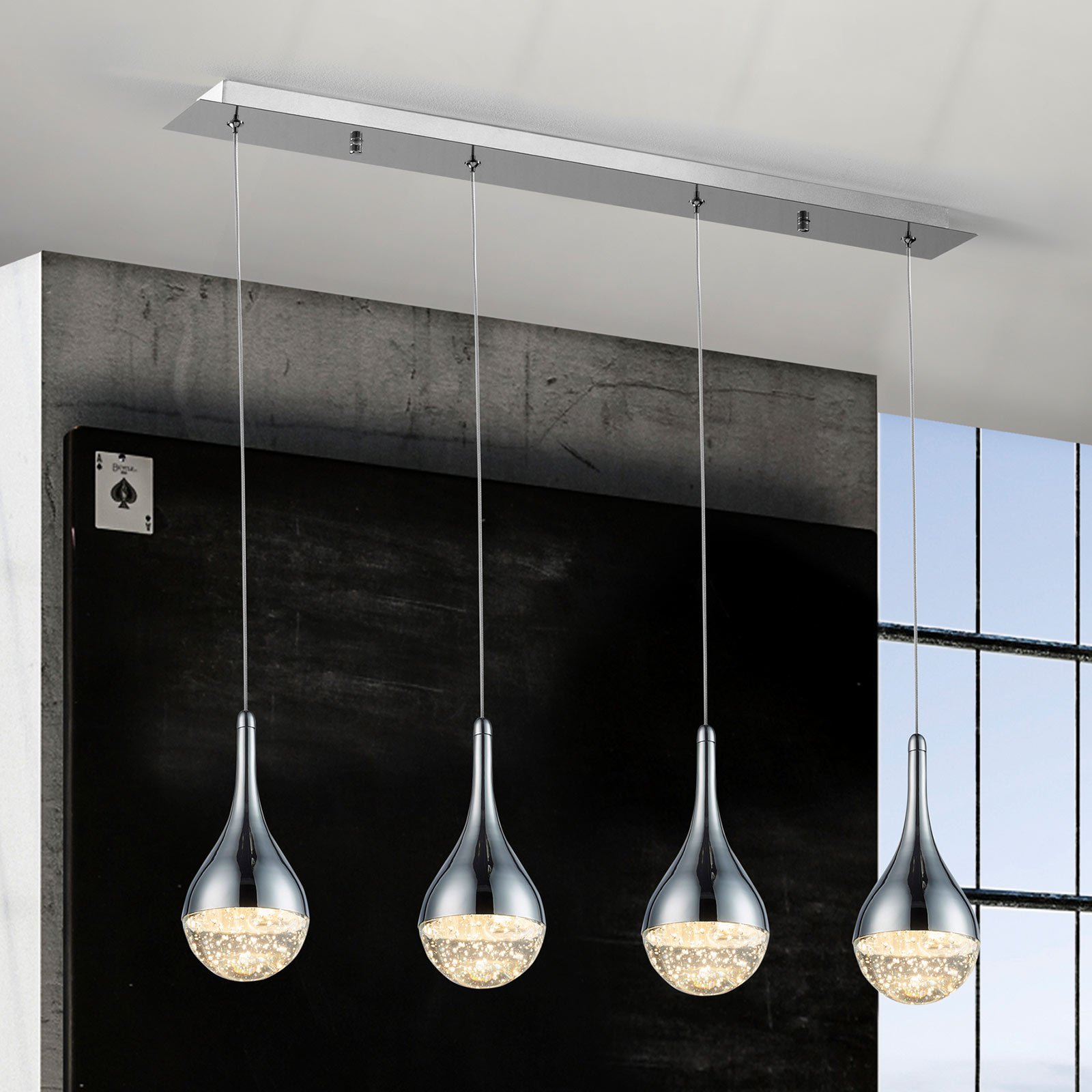 Elie LED-pendellampe, 4 lyskilder