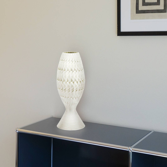 Bordlampe Fraktal av biomateriale, silk, 33 cm